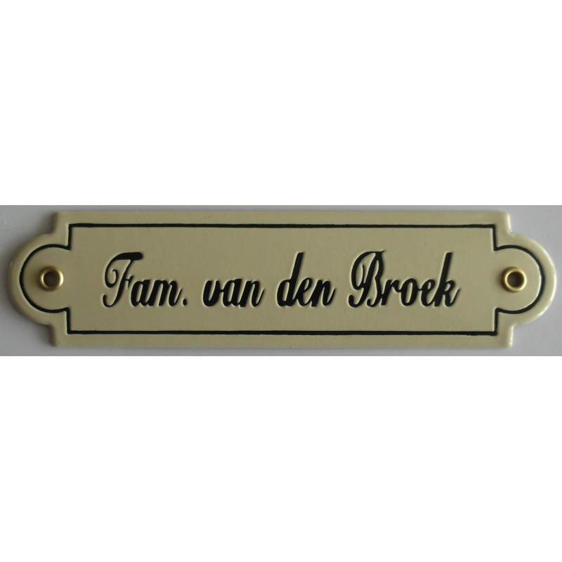 Naambord 20x5 cm met oor